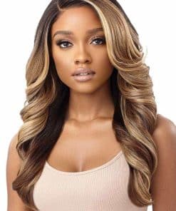 Pelucas sintéticas con frente de encaje HD Outre Melted