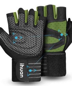 Guantes de levantamiento de pesas -Verde Oscuro