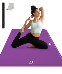 Tapete de Yoga Grande CAMBIVO (6'x 4'), Tapete de -Púrpura