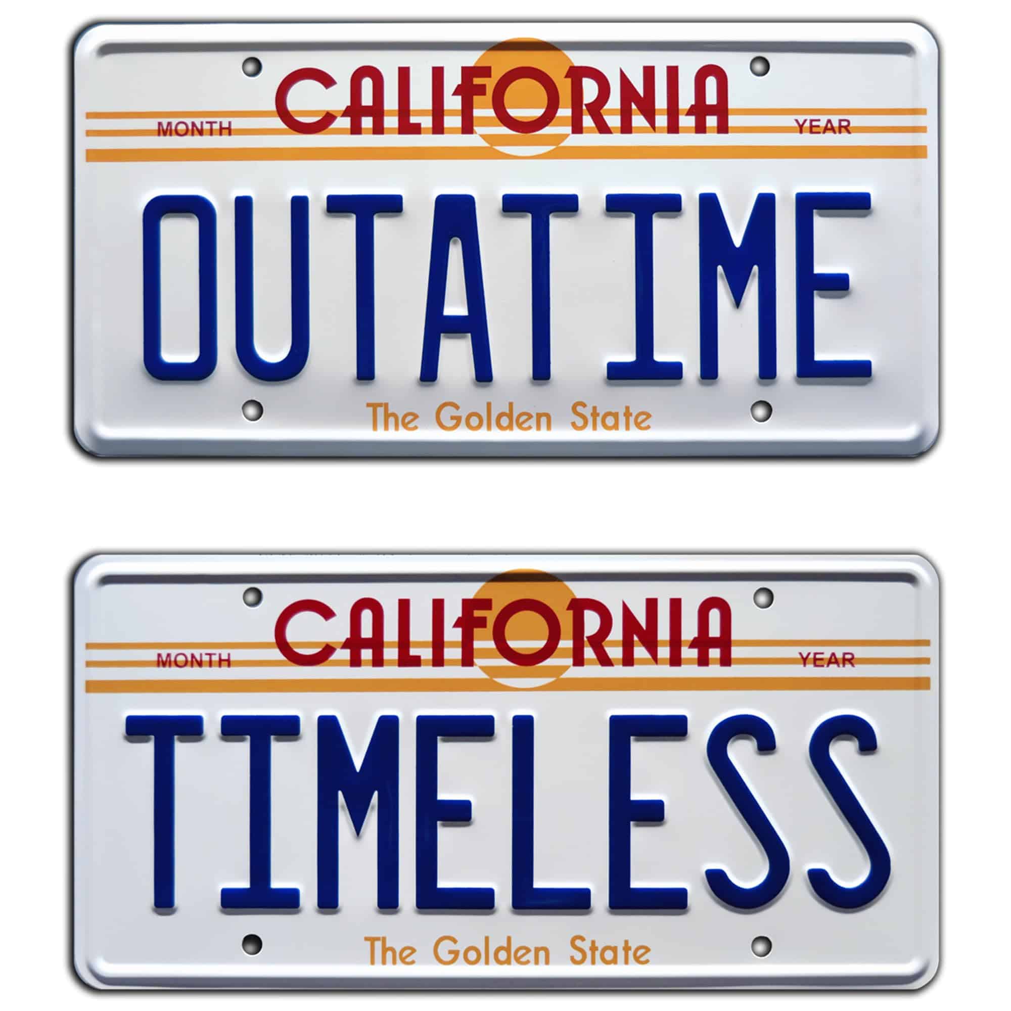 Back to the Future | OUTATIME + TIMELESS | Placas de