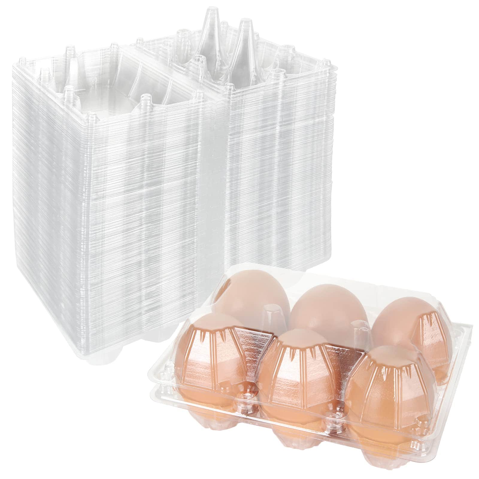 DIRBUY 100PCS Porta- Huevos de Plástico a Granel 2x3 Estilo