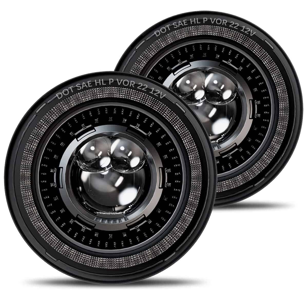 Faros Led Redondos Anti-deslumbrantes de 7 Pulgadas 1000%