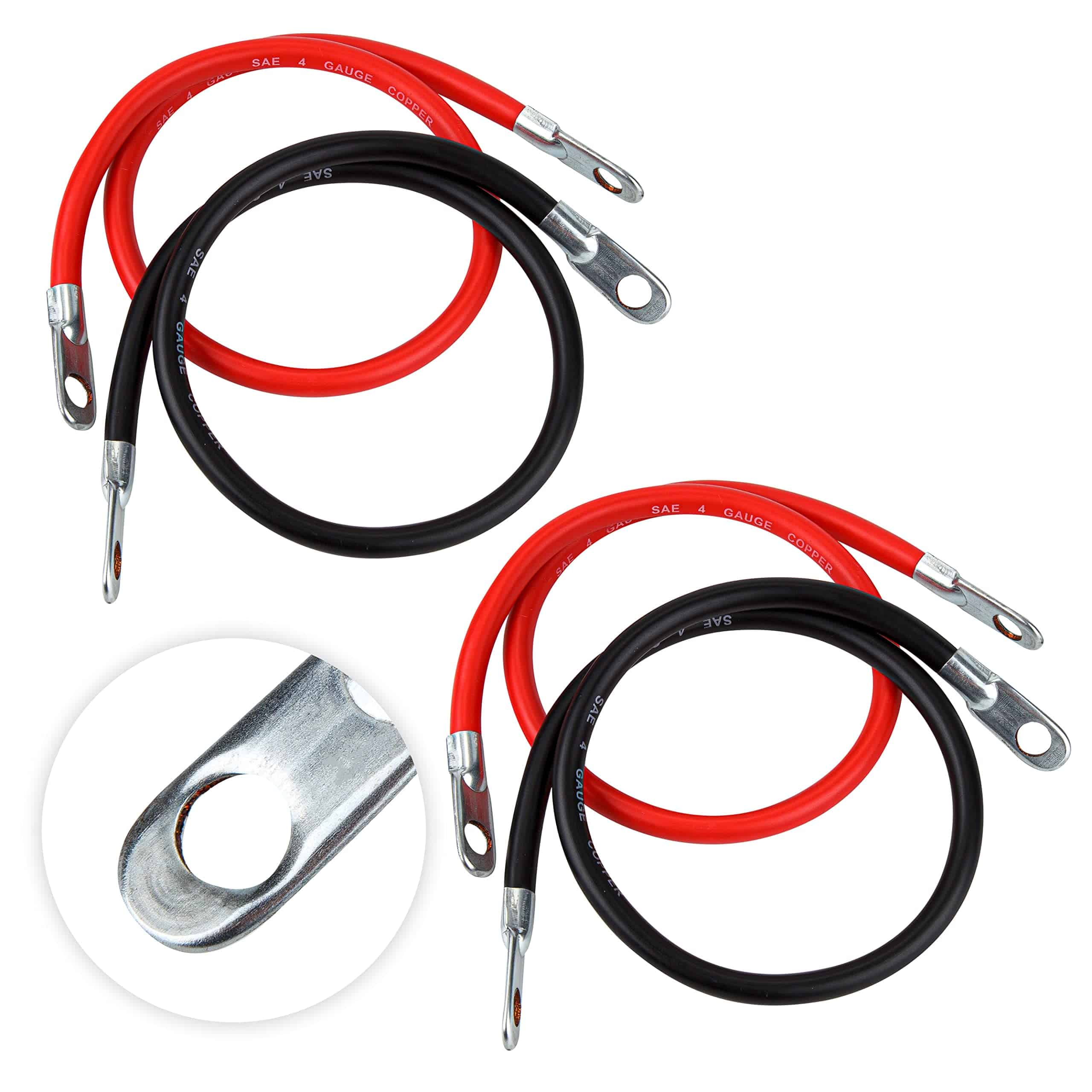 Juego de cables de inversor de batería Cartman 4AWG de 24