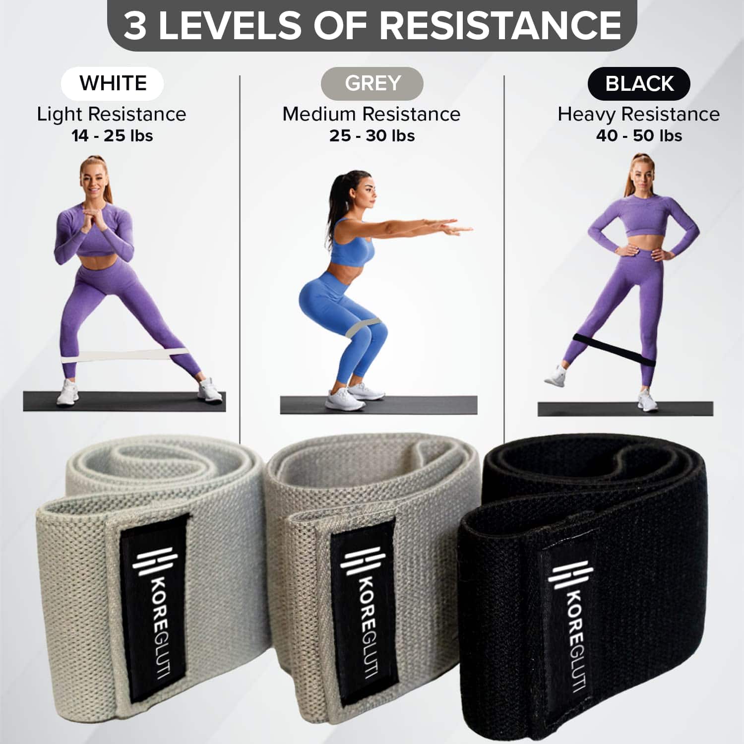 KoreGluti Resistance Booty Bands - Bandas de Resistencia - Imagen 5