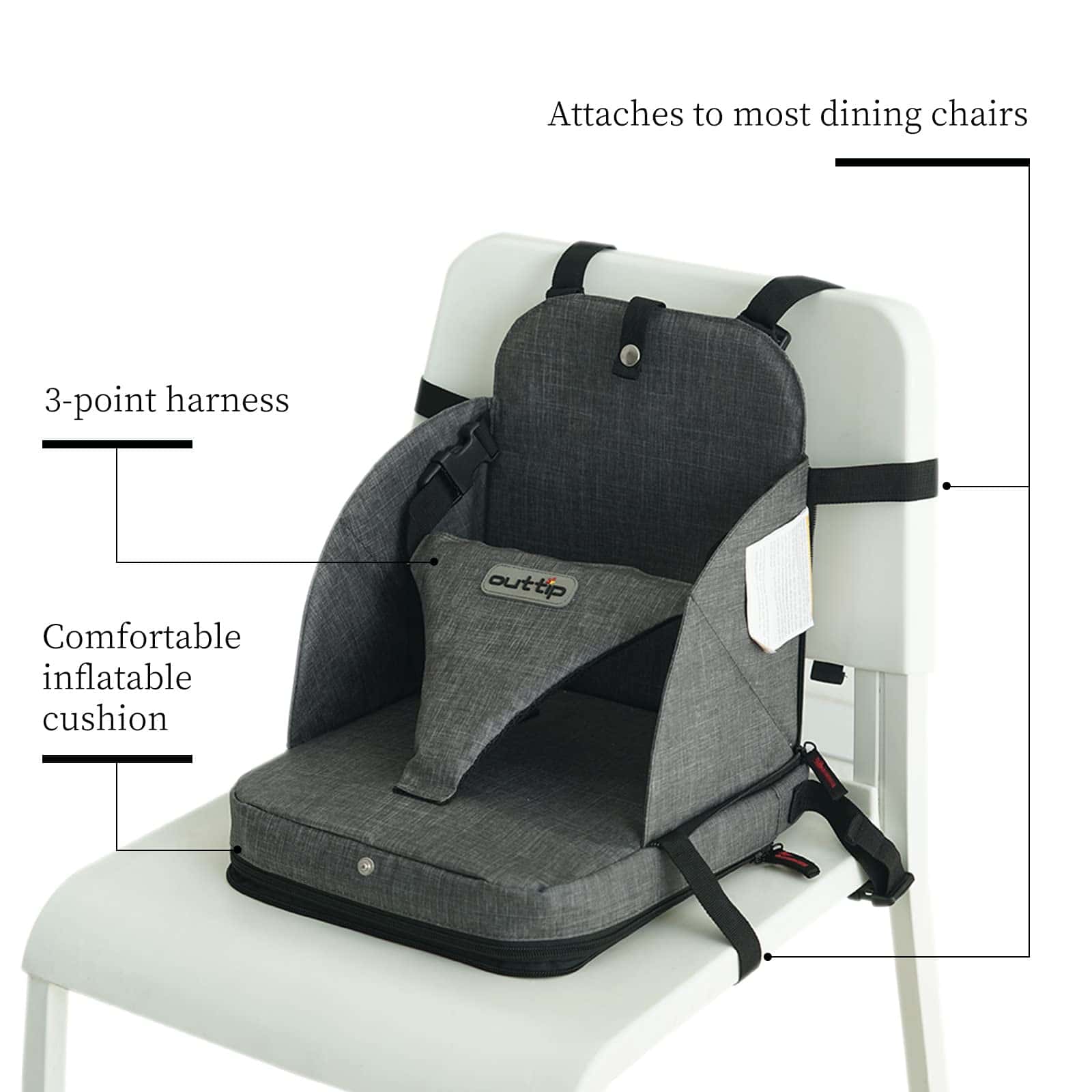 Mochila 2 en 1 y Asiento Elevador para Niños para Silla de - Imagen 7