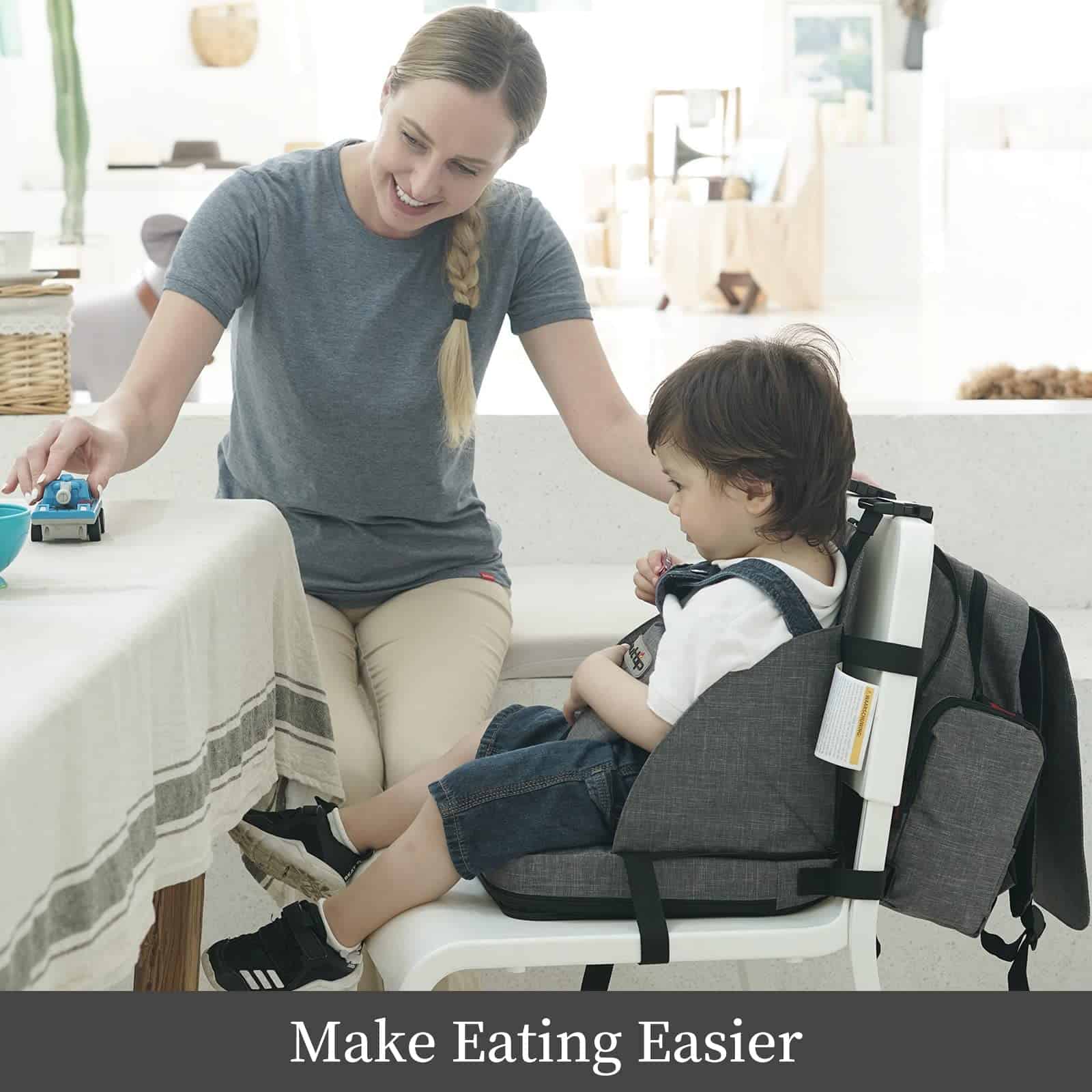 Mochila 2 en 1 y Asiento Elevador para Niños para Silla de - Imagen 9