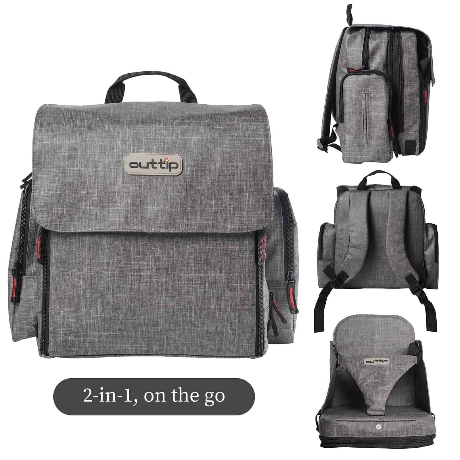 Mochila 2 en 1 y Asiento Elevador para Niños para Silla de - Imagen 4