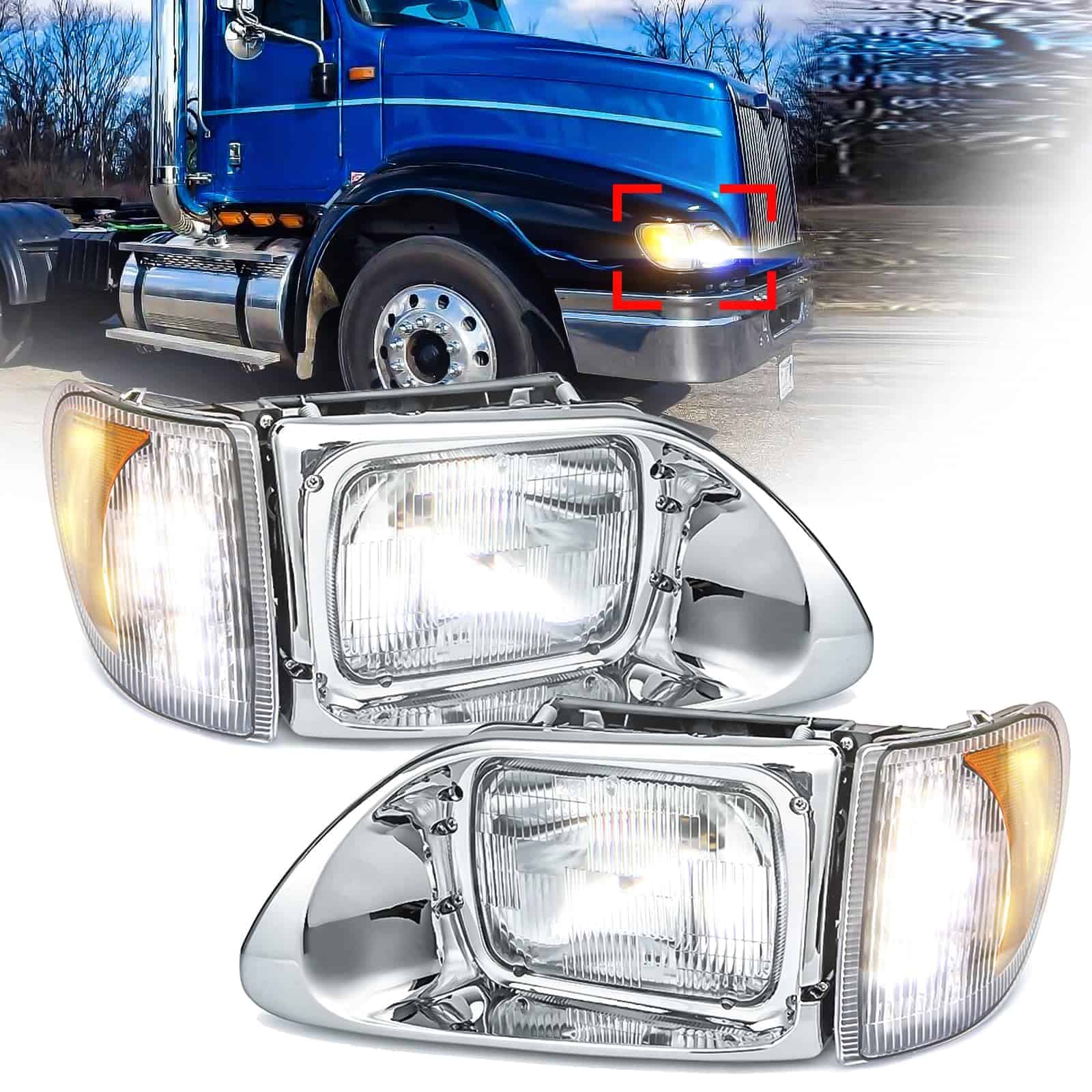 Conjunto de Faros LED para International 9200, Faros con