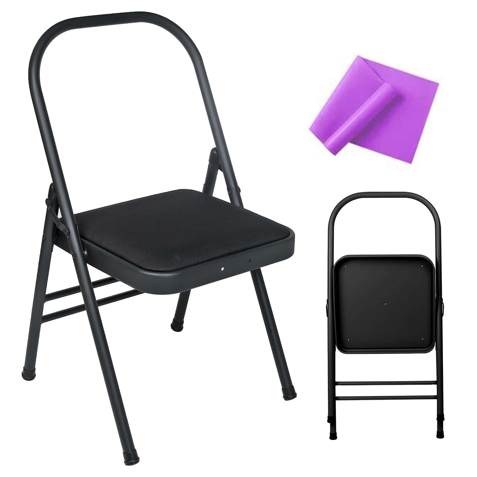 Silla de Yoga Plegable sin Respaldo INNOLIFE con Banda de