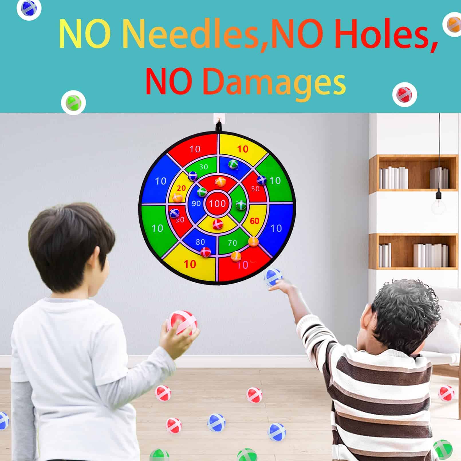 Tablero de Dardos de 28" para Niños, Gran Tablero de Dardos - Imagen 7