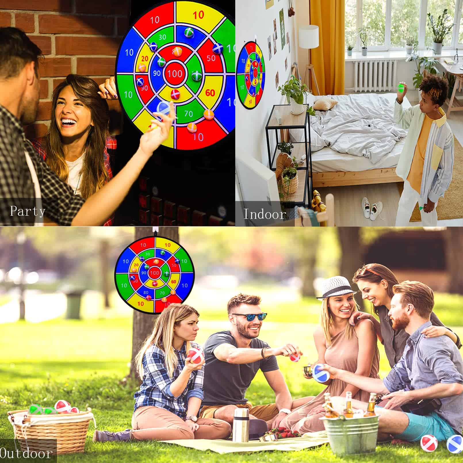 Tablero de Dardos de 28" para Niños, Gran Tablero de Dardos - Imagen 8