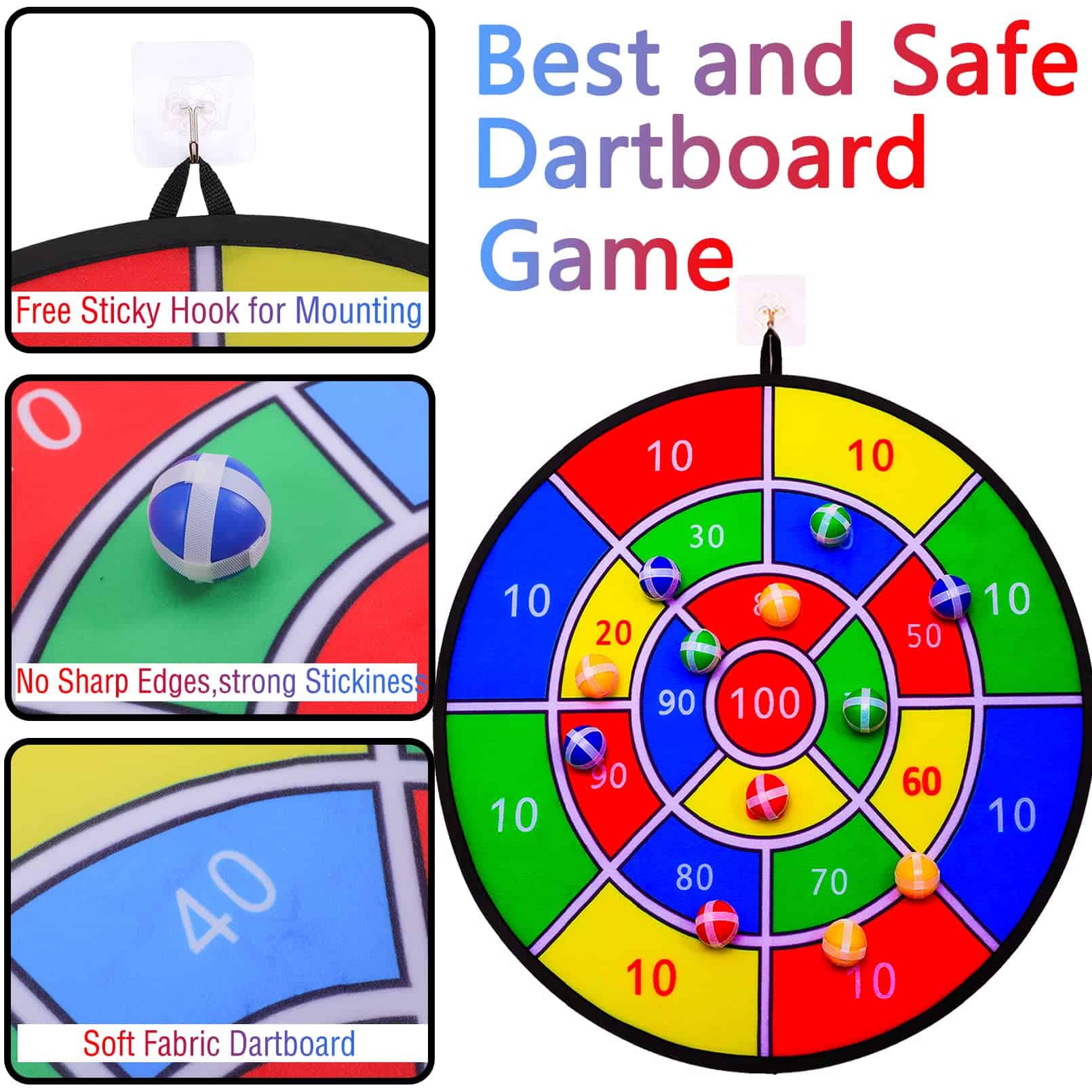 Tablero de Dardos de 28" para Niños, Gran Tablero de Dardos - Imagen 4