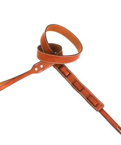 Correa de cuero grueso de grano premium en color silla de