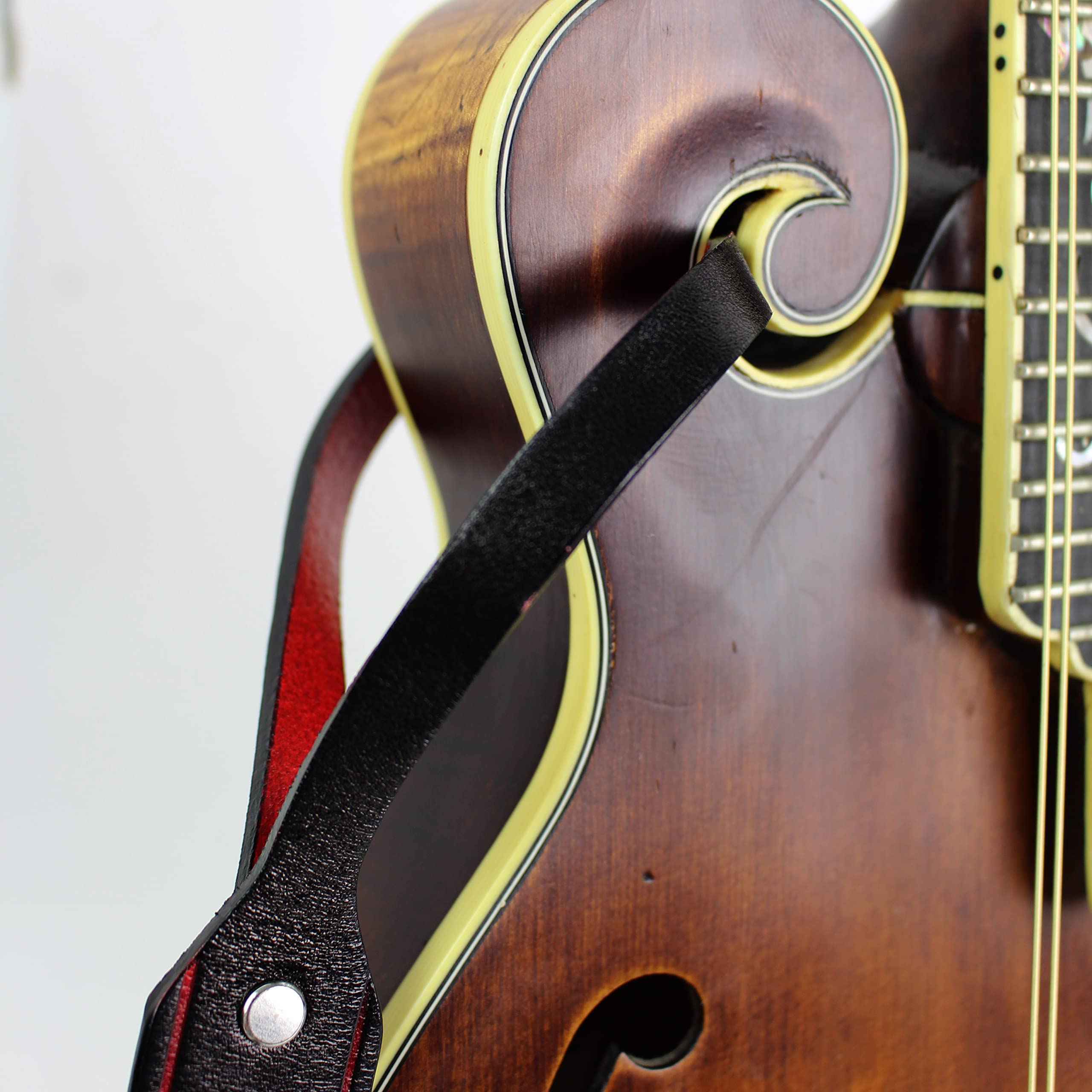 Correa de Mandolina, Mandola, Bouzouki o -Negro y Rojo - Imagen 4