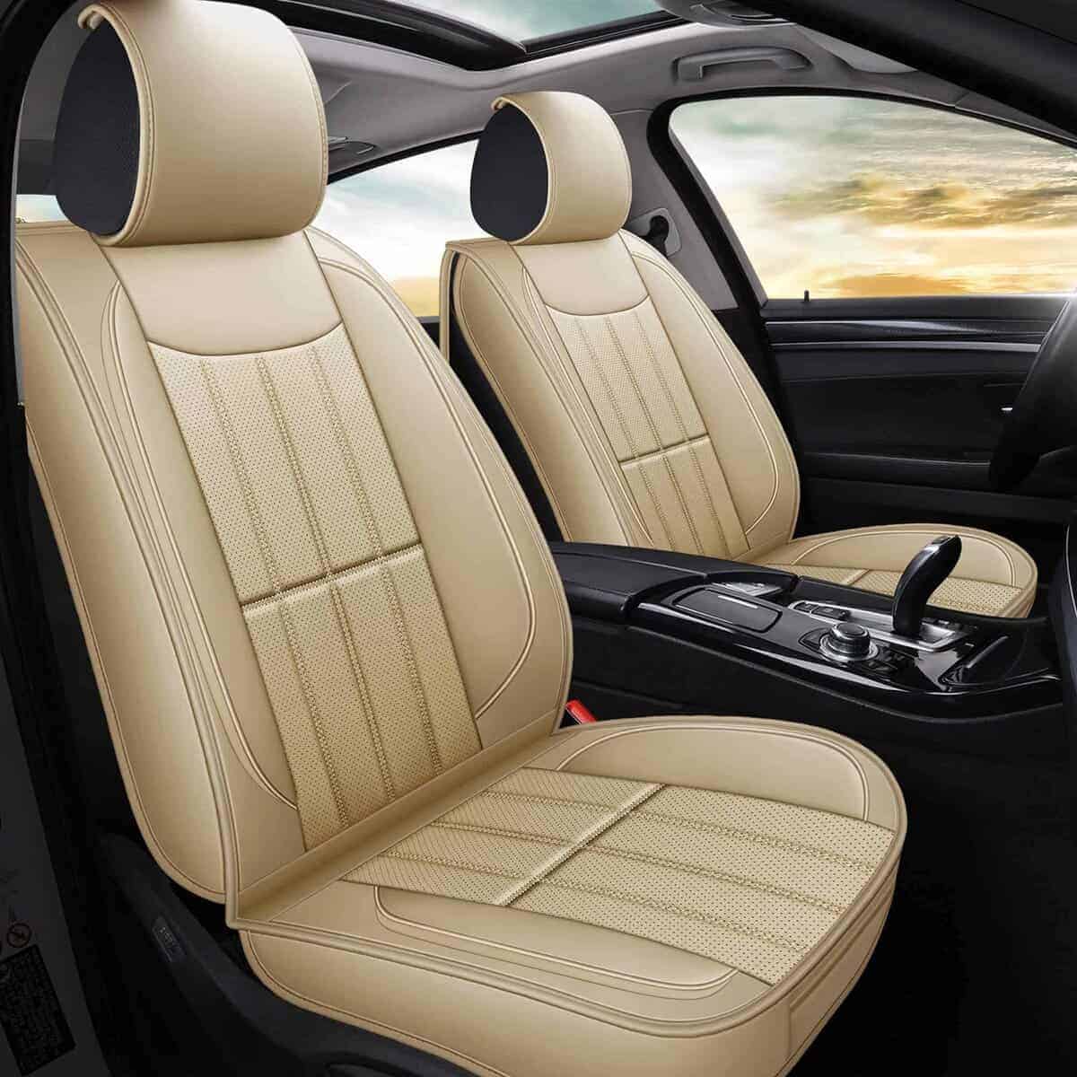 Fundas de Asiento de Cuero para Automóvil AOOG, Cubierta de