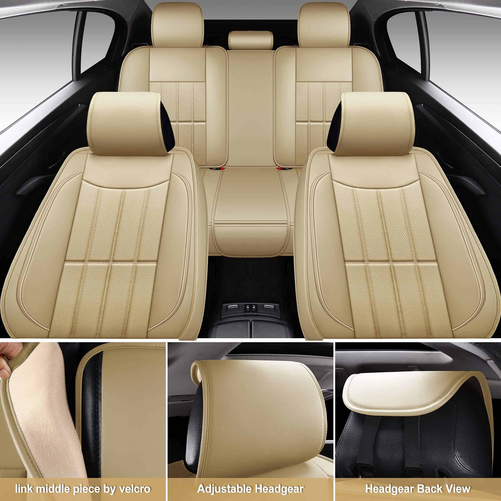 Fundas de Asiento de Cuero para Automóvil AOOG, Cubierta de - Imagen 6