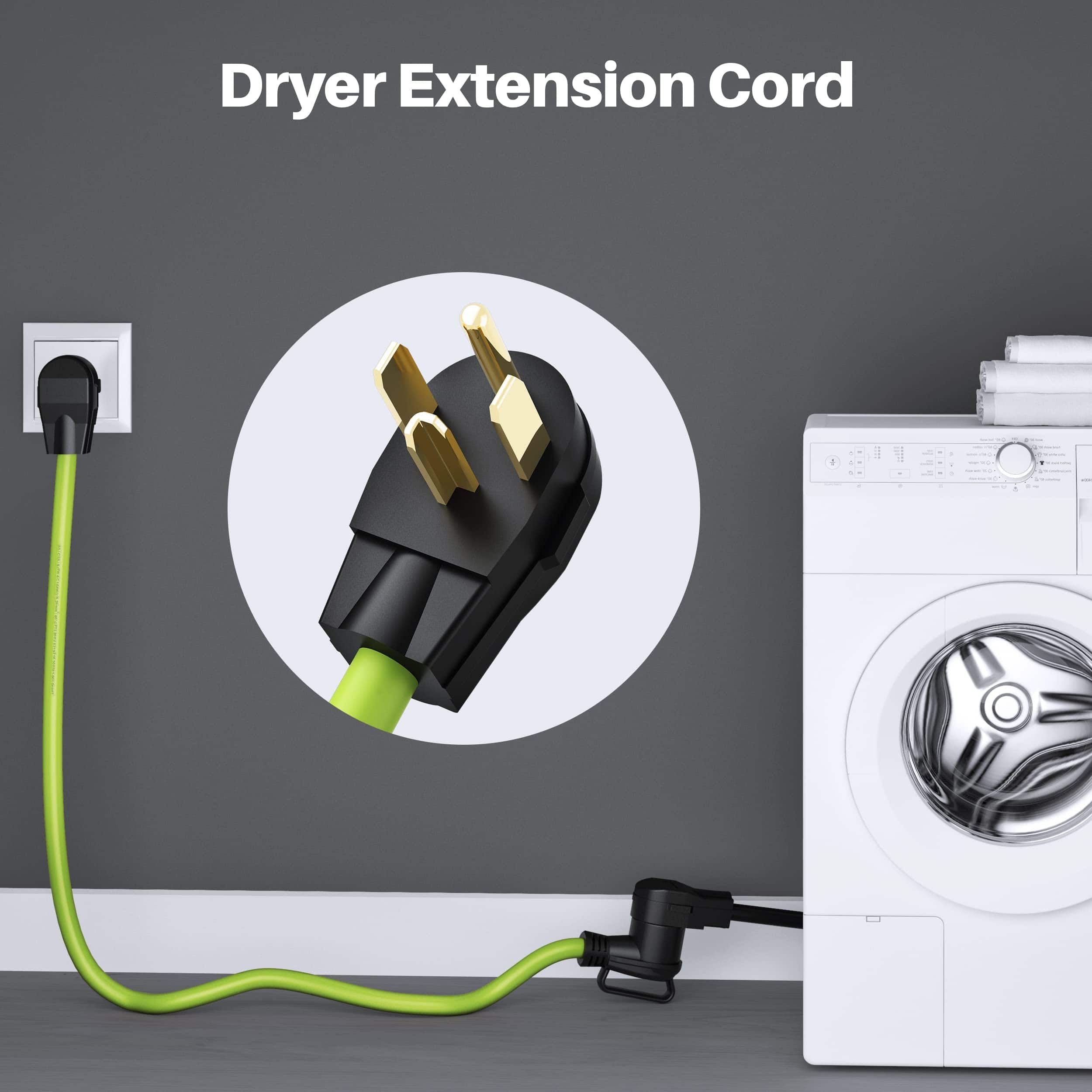 Cable de Extensión de 30 Amperios 4 Puntas para Secadora y - Imagen 6