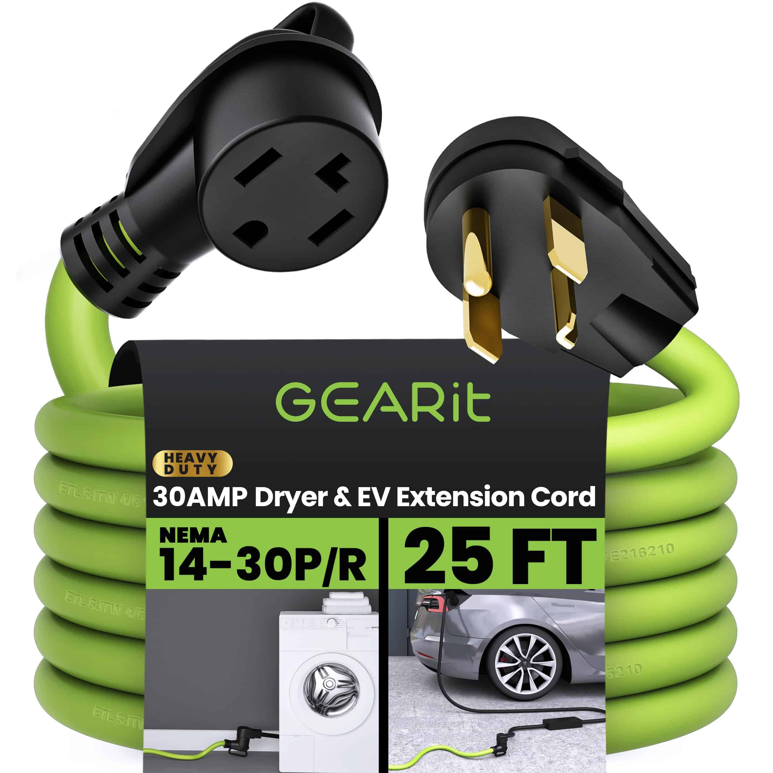 Cable de Extensión de 30 Amperios 4 Puntas para Secadora y