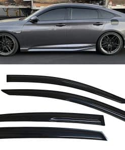 Deflector de ventanas ahumado para sol y lluvia, protector