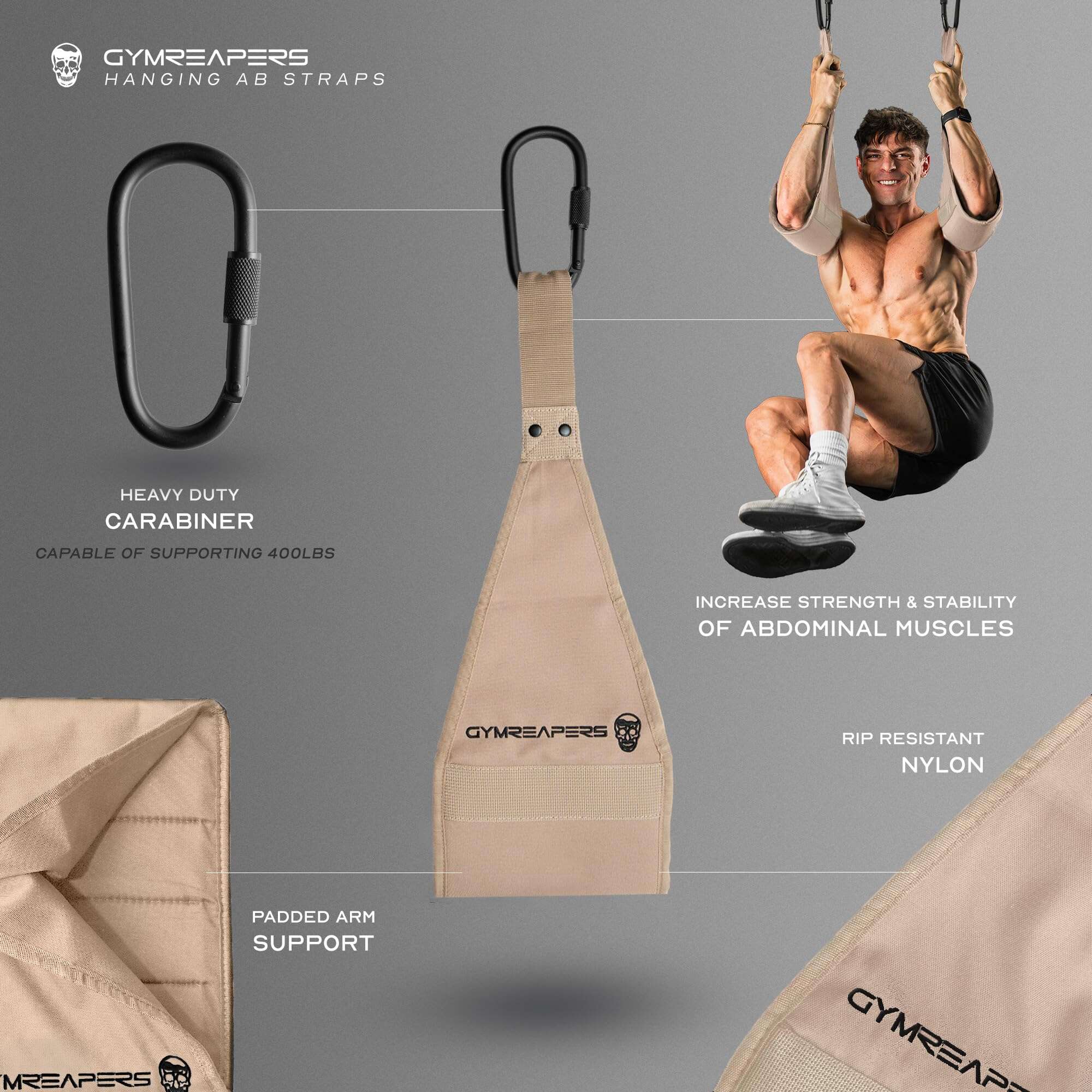 Gymreapers Colgantes Ab Straps Para Fortaleza del Núcleo y - Imagen 5