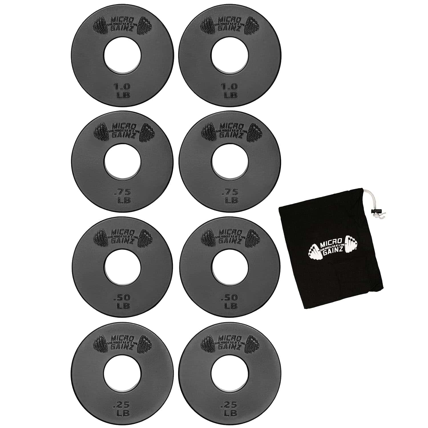 Micro Gainz Juego de 8 Pesas Fraccionales Estándar de 1