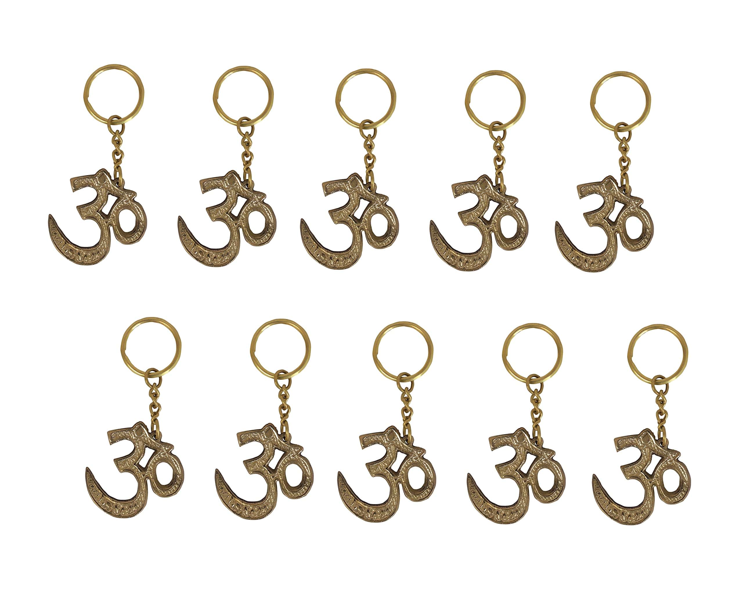 Llavero de bronce OM de HANDTECHINDIA Regalo espiritual de