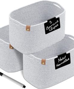 Cestas de Cuerda de Algodón CHAT BLANC para -Gris