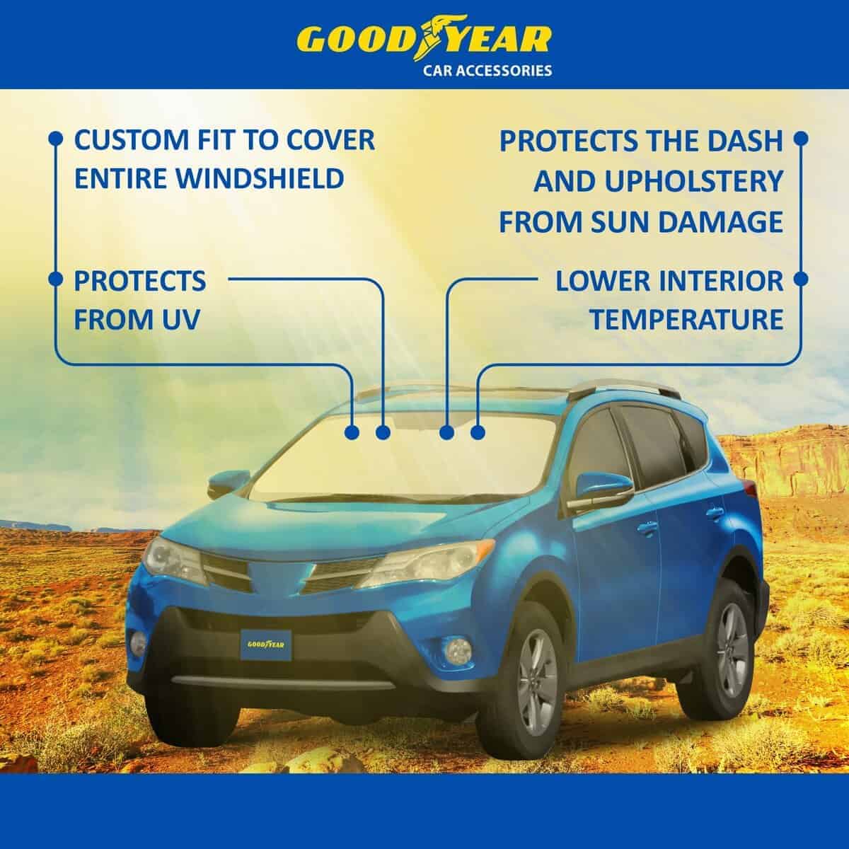 Cobertura de parabrisas plegable Goodyear para Toyota RAV4 - Imagen 7