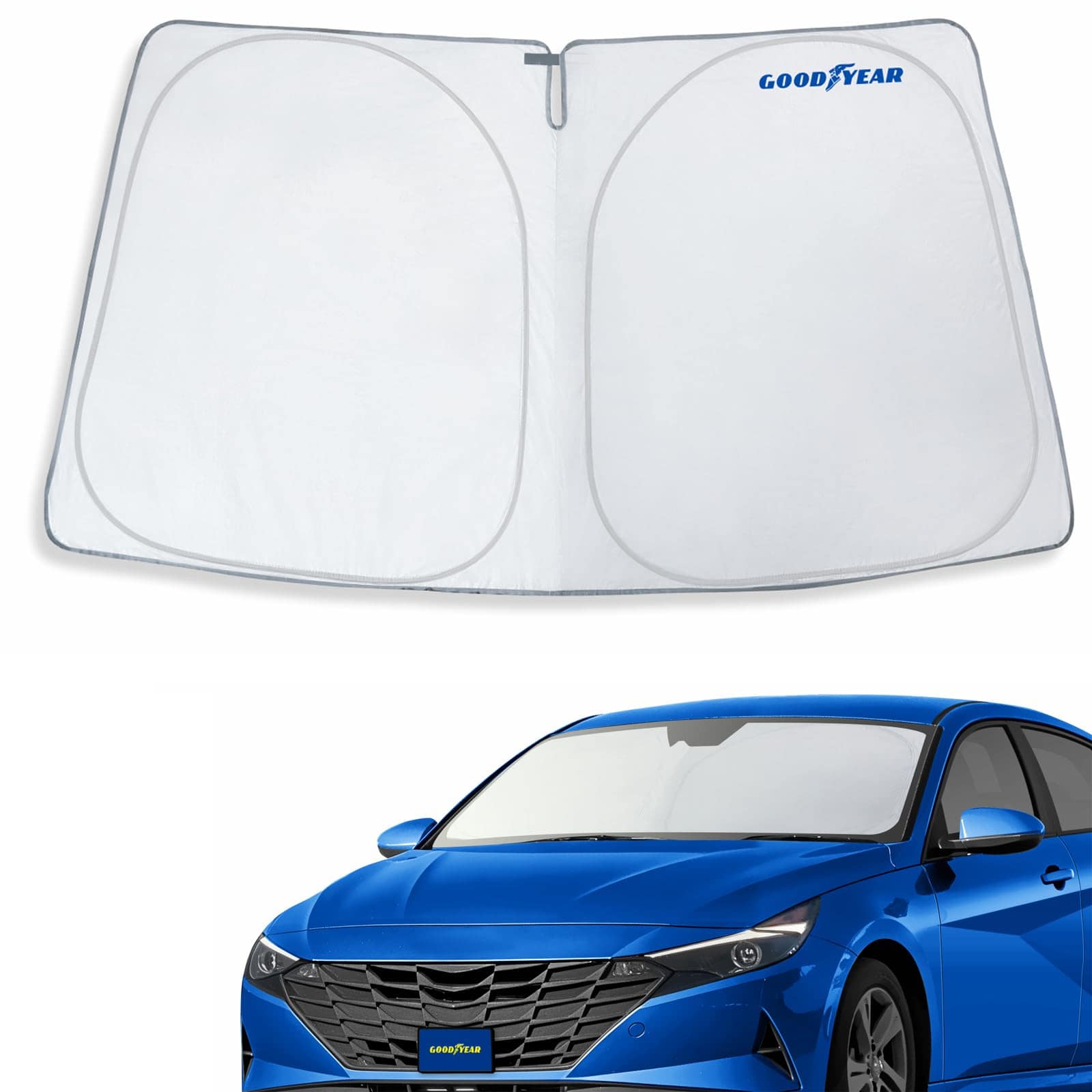 Cubierta para parabrisas plegable Goodyear -Negro-Plata