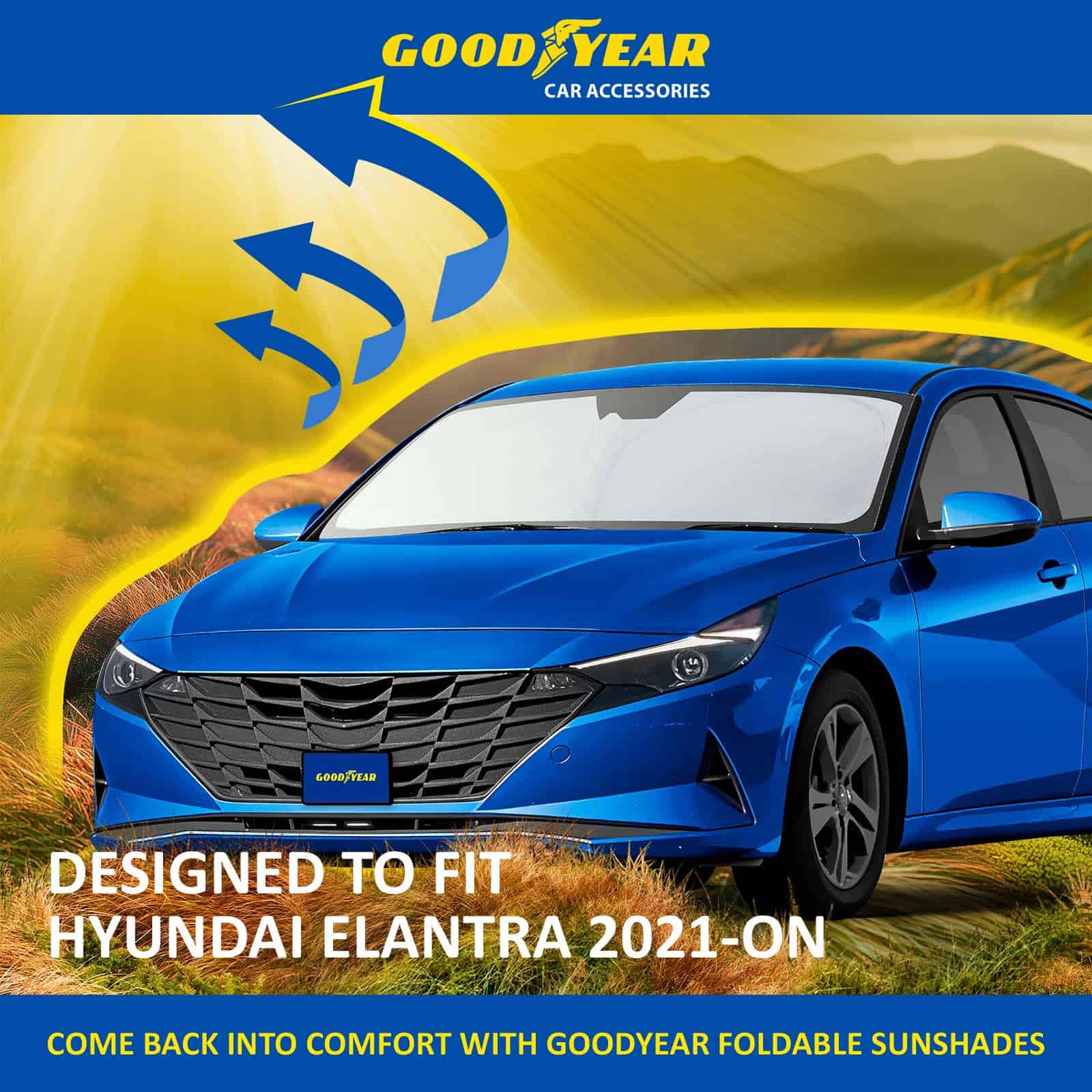 Cubierta para parabrisas plegable Goodyear -Negro-Plata - Imagen 6