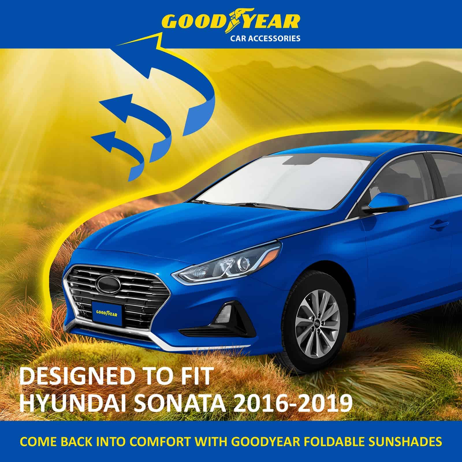 Cubierta de Parabrisas Plegable Goodyear -Negro-Plata - Imagen 6