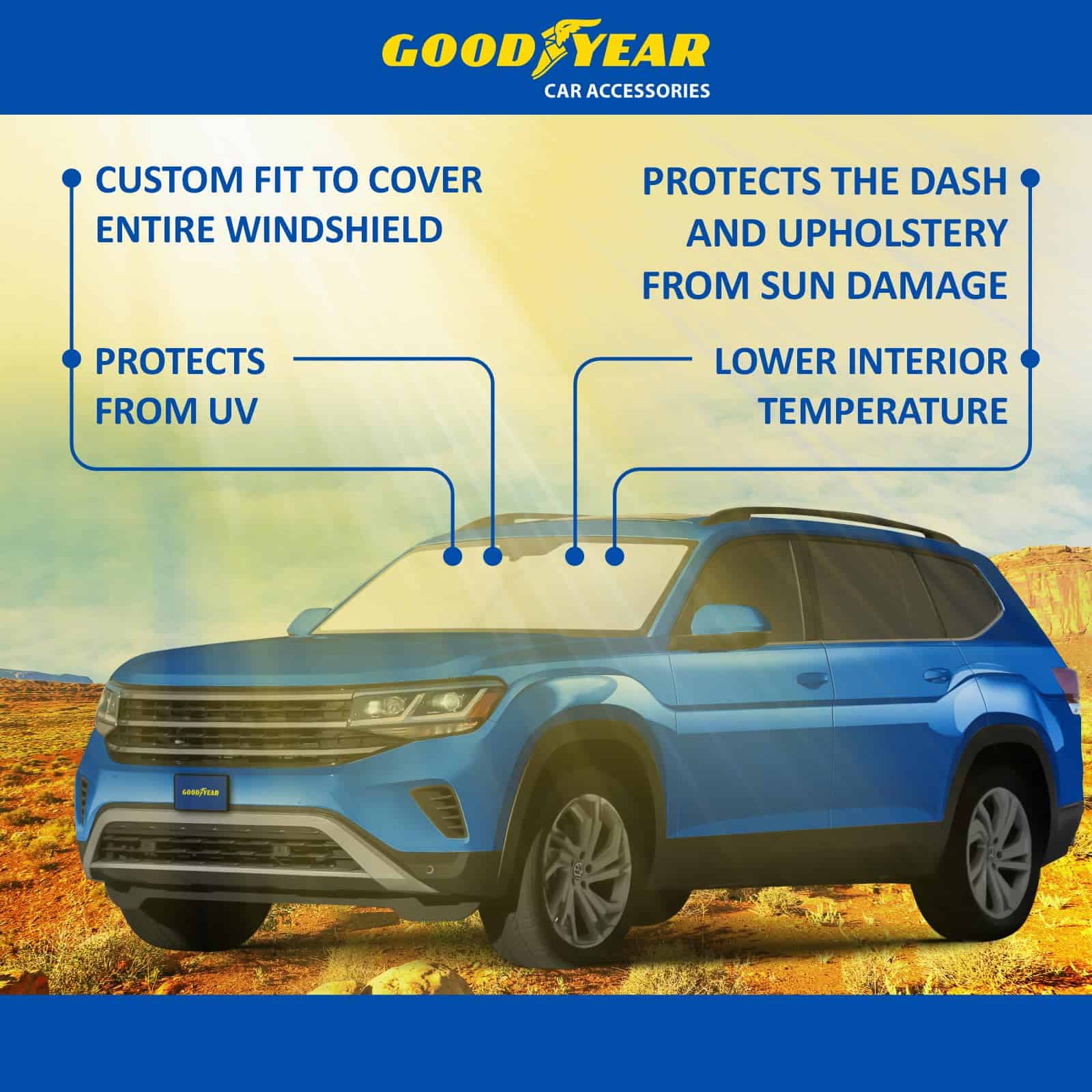 Cubierta de parabrisas plegable Goodyear para Volkswagen - Imagen 7