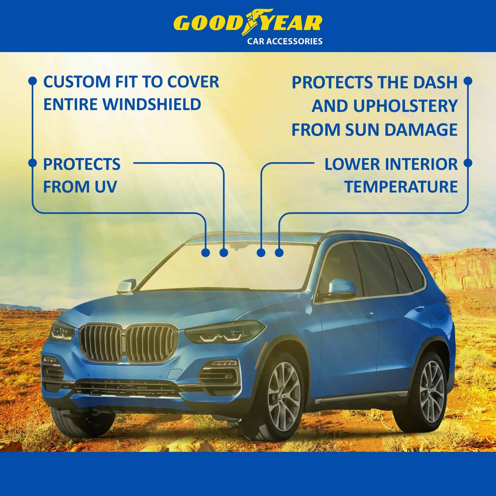 Cubierta para parabrisas plegable Goodyear para BMW X5 - Imagen 7