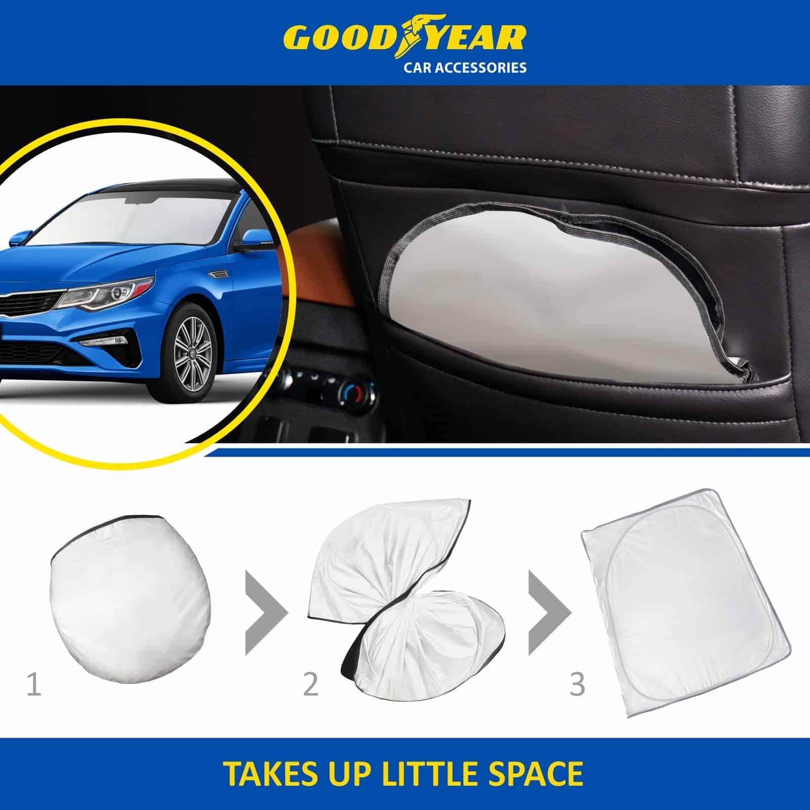 Cubierta de Parabrisas Plegable Goodyear para Kia Optima - Imagen 5