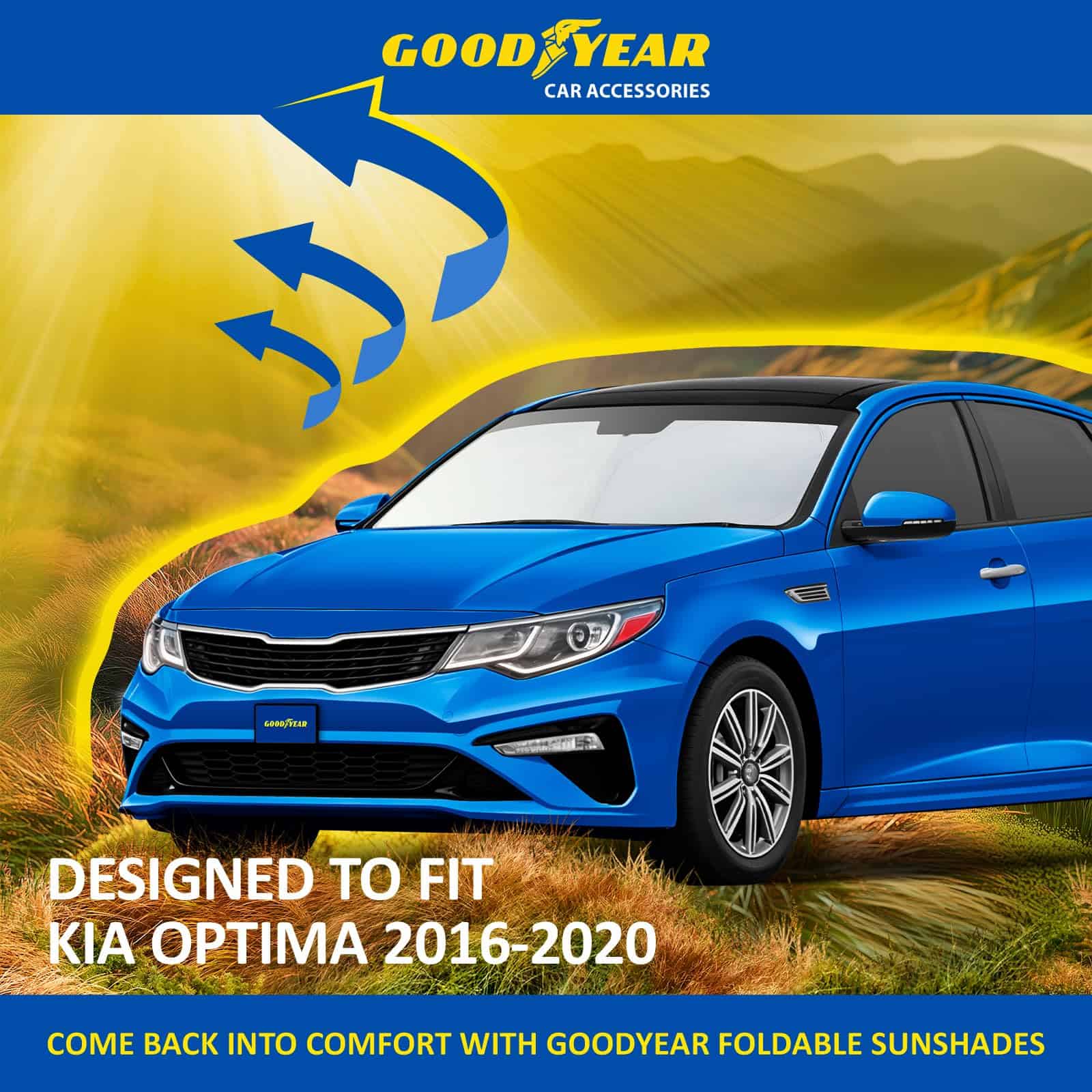 Cubierta de Parabrisas Plegable Goodyear para Kia Optima - Imagen 6