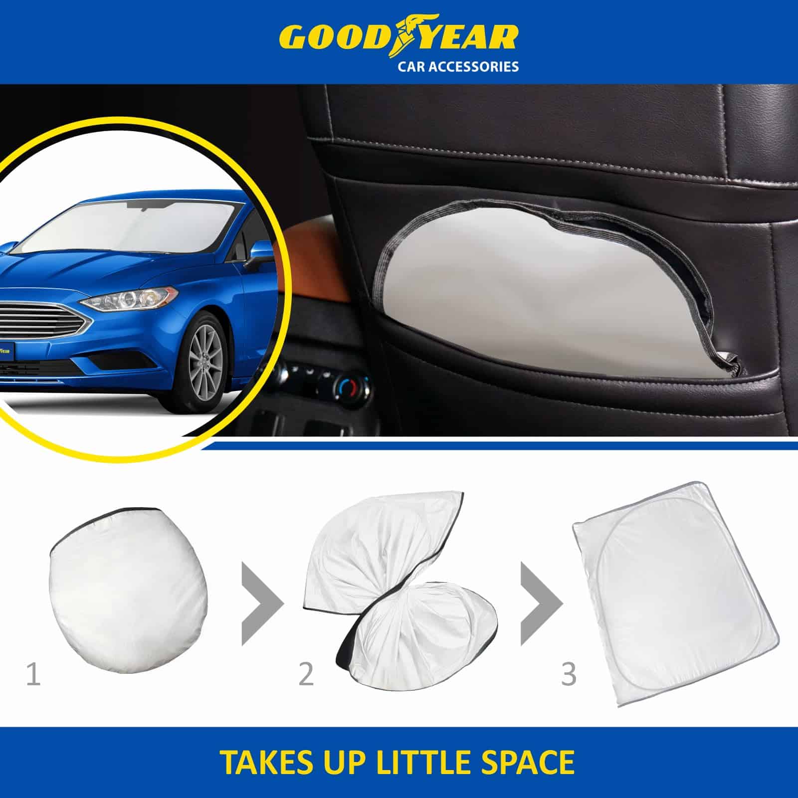 Cubierta Plegable para Parabrisas Goodyear para Ford Fusion - Imagen 5