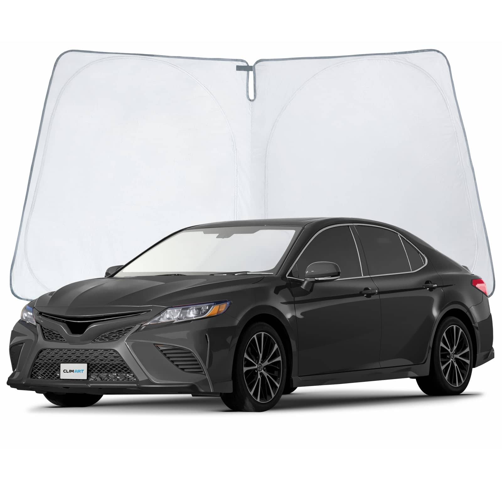 CLIM ART Protector Solar para Parabrisas de -Negro-Plata
