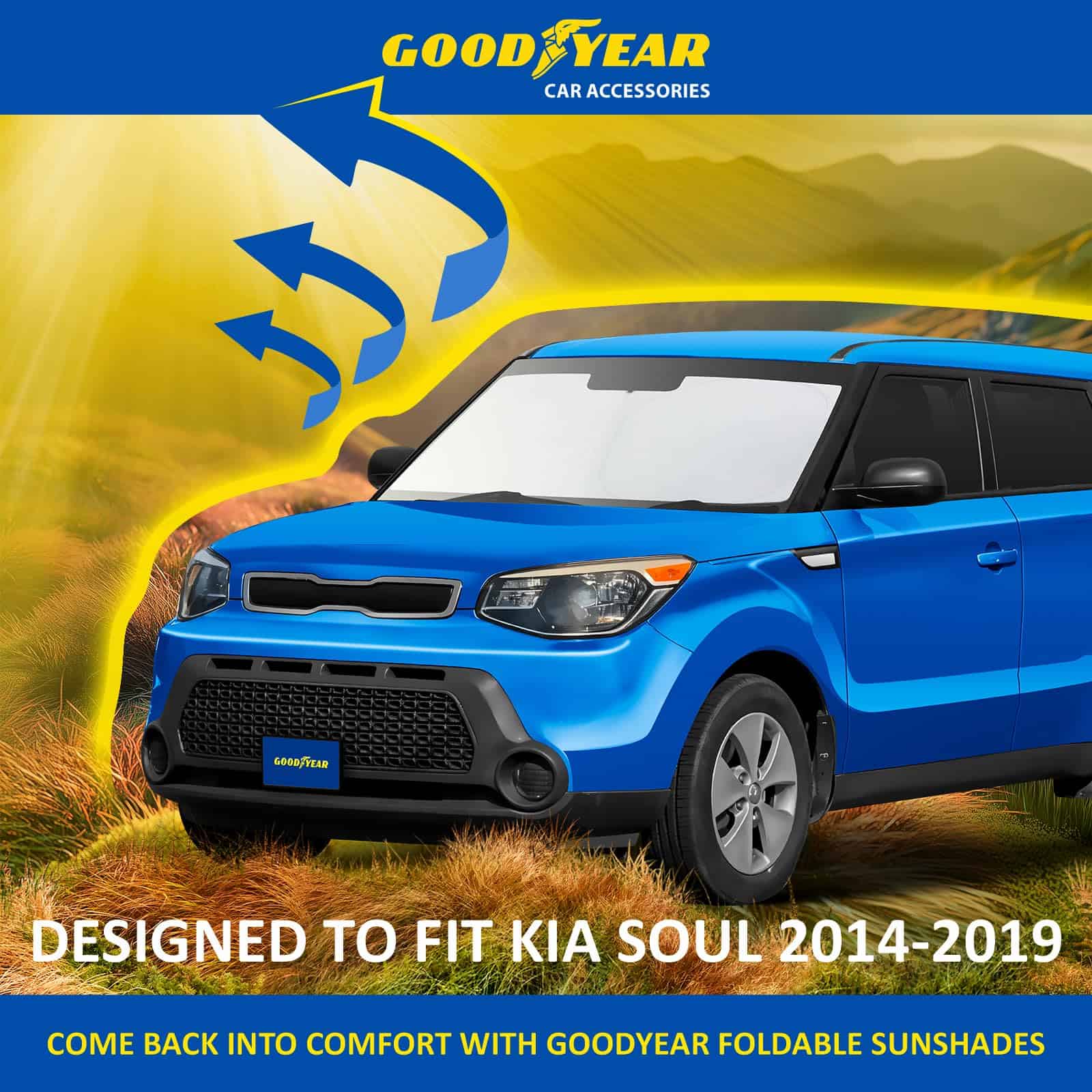 Cubierta de parabrisas plegable Goodyear -Negro-Plata - Imagen 6