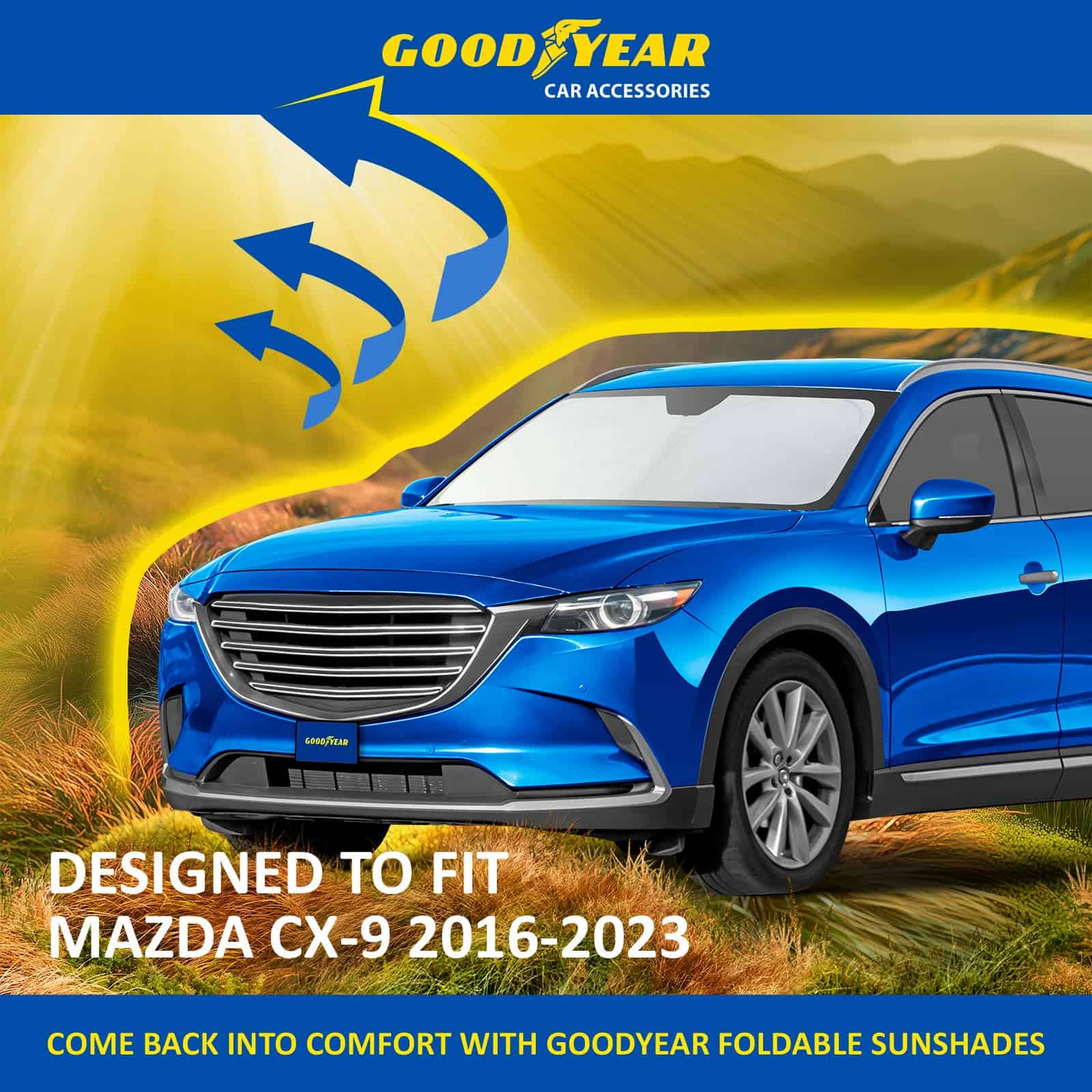 Protector solar plegable para parabrisas -Negro-Plata - Imagen 7