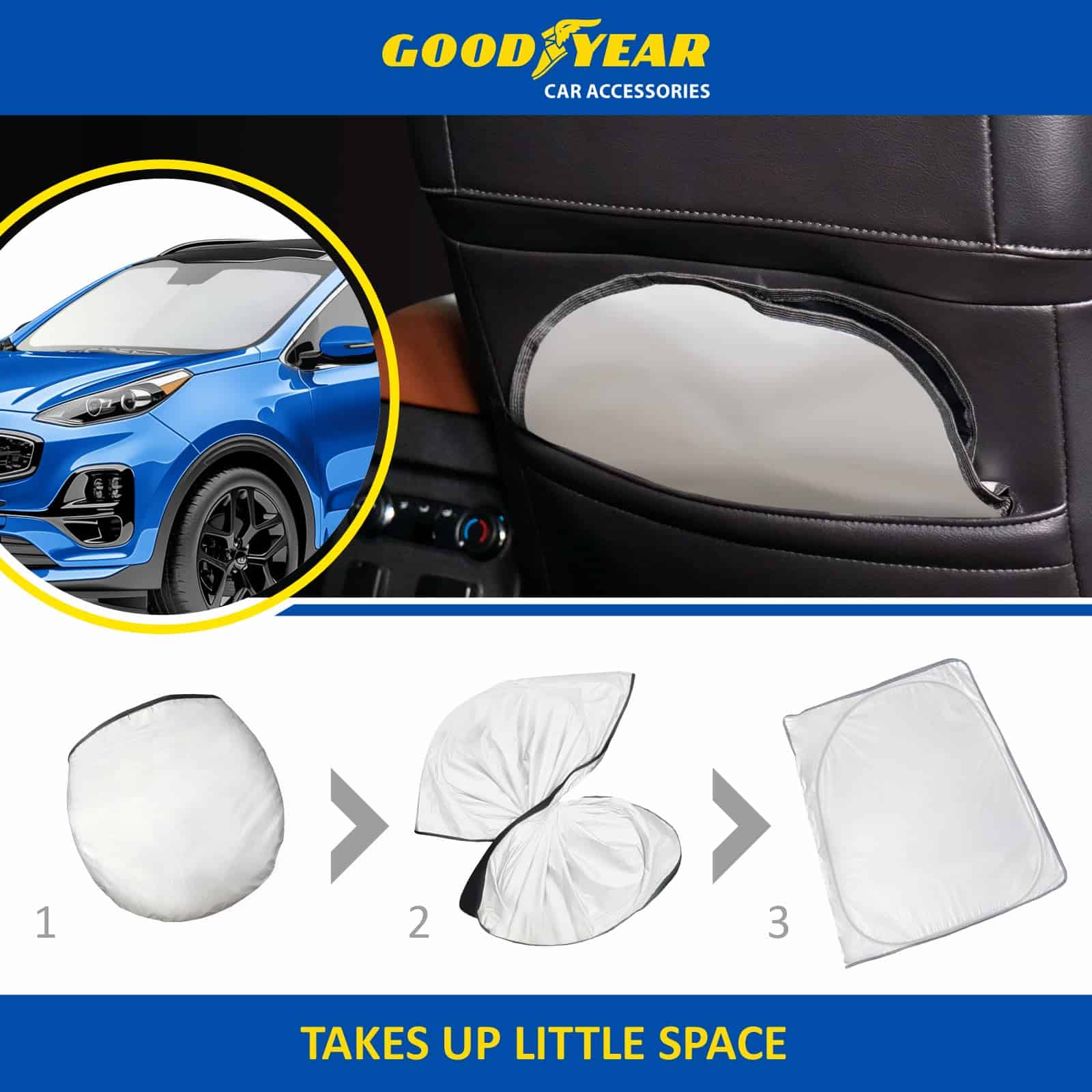 Cubierta de parabrisas plegable Goodyear para Kia Sportage - Imagen 5