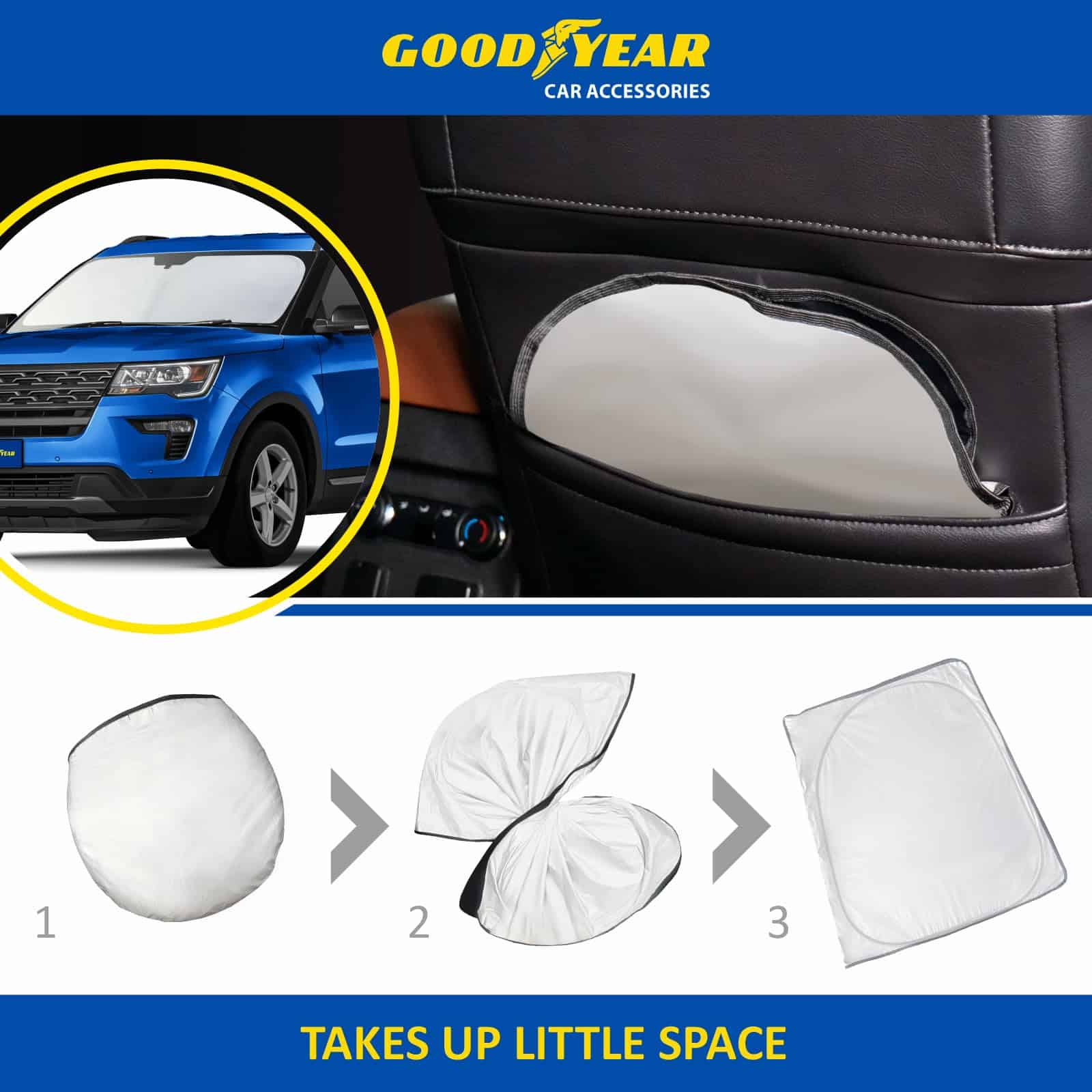 Cubierta de parabrisas plegable Goodyear para Ford Explorer - Imagen 5