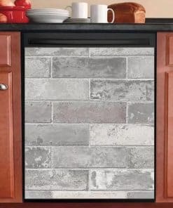 Cubierta magnética de lavavajillas con textura de ladrillo