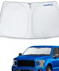 Protector solar plegable para parabrisas -Negro-Plata