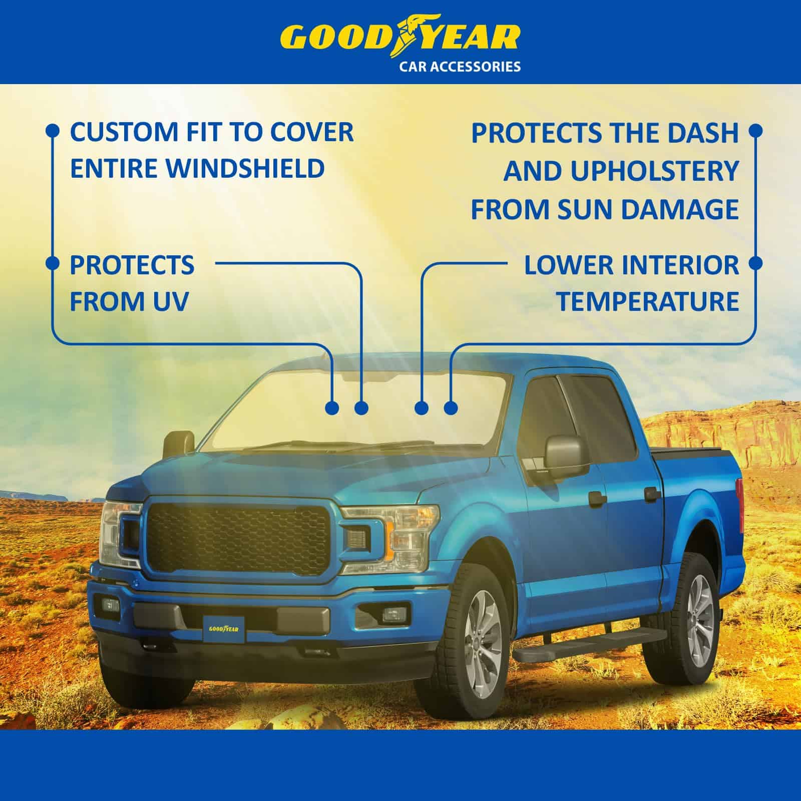 Protector solar plegable para parabrisas -Negro-Plata - Imagen 7