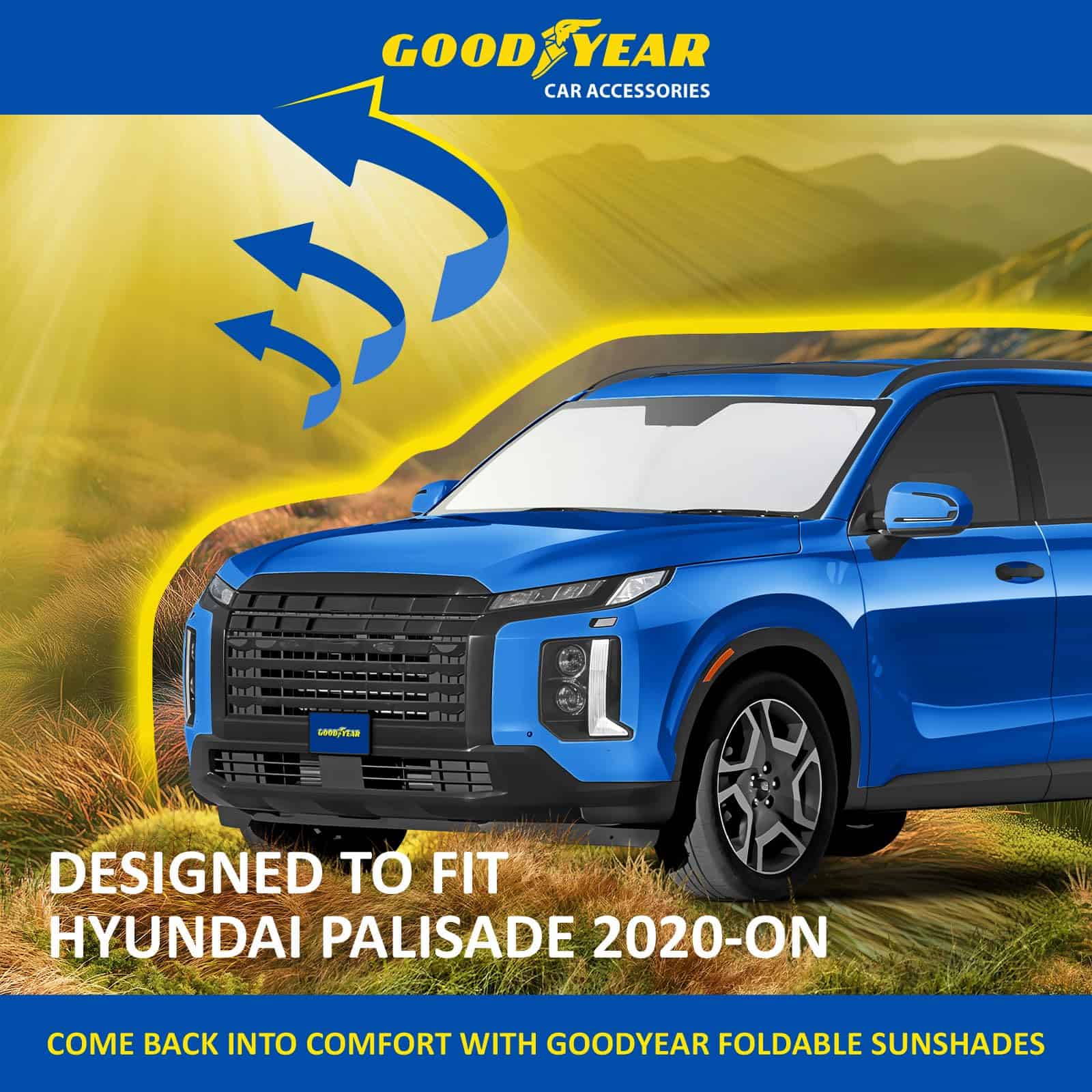 Cubierta de parabrisas plegable Goodyear -Negro-Plata - Imagen 7