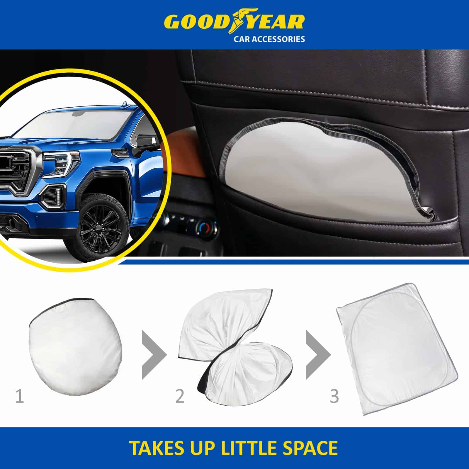 Cubreparabrisas plegable Goodyear para GMC Sierra - Imagen 5