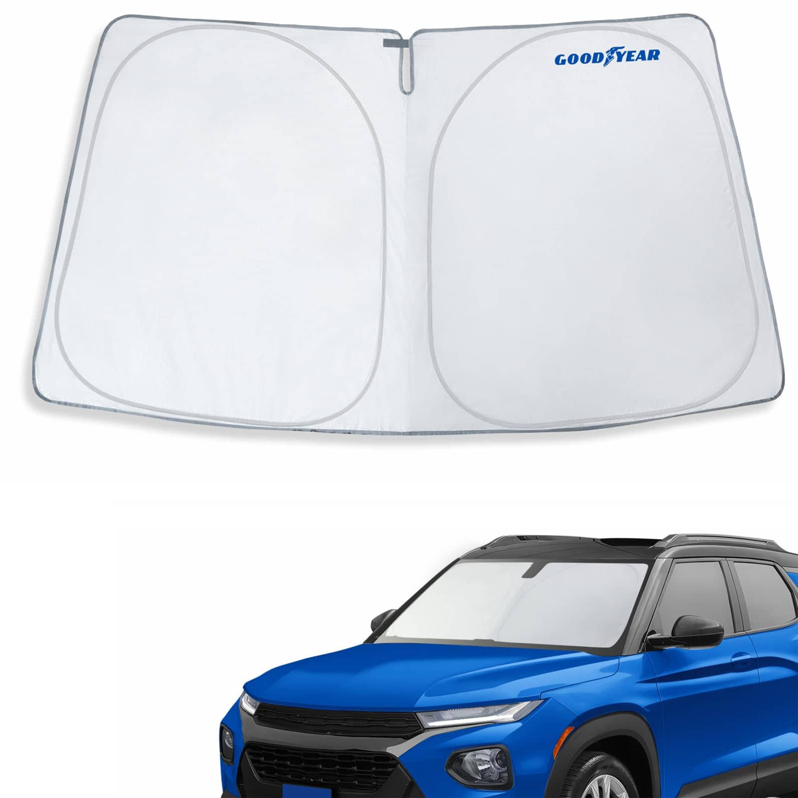 Protector Solar Plegable para Parabrisas -Negro-Plata