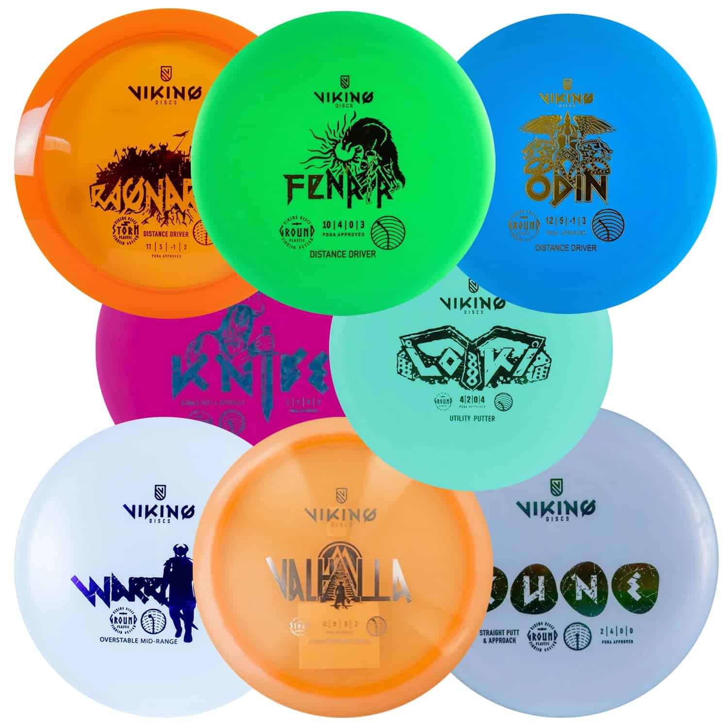 Set de Discos de Golf Viking Conqueror - 8 Discos de Golf