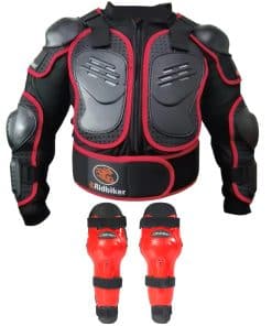 Equipo de Moto para Jóvenes Protector de Pecho y Espalda