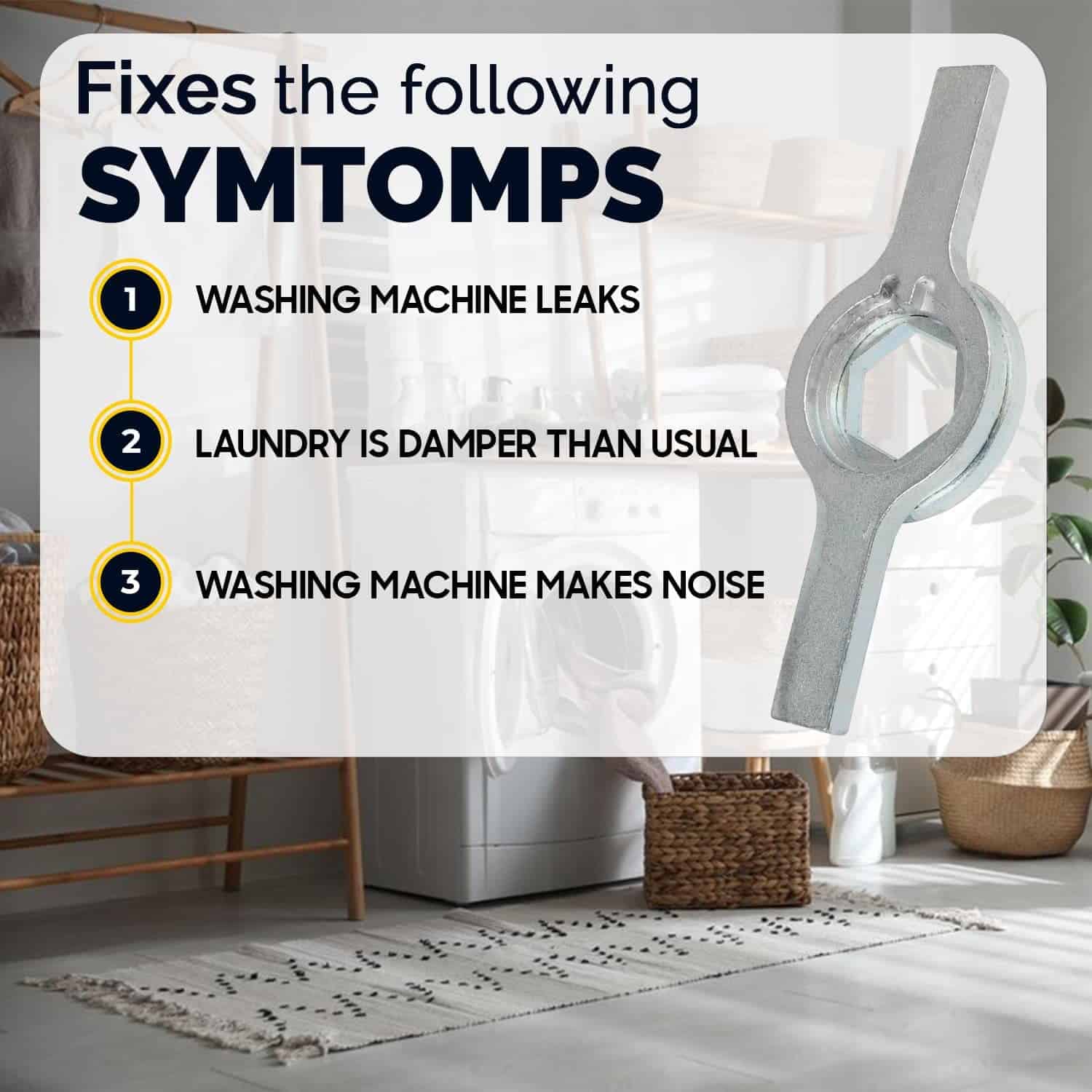 Llave de Pasador Seentech TB123A Compatible con Lavadora - Imagen 5